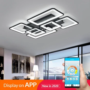 

Modern LED chandelier, hanging ring for living room, dining room, bedroom, LED chandelier with memory function, LED ceiling chan