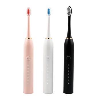 

Electric Toothbrush Automatic Sonic Waterproof Usb Rechargeable 6 Models With 2 Brush Heads Soft Hair Personal Care Appliance
