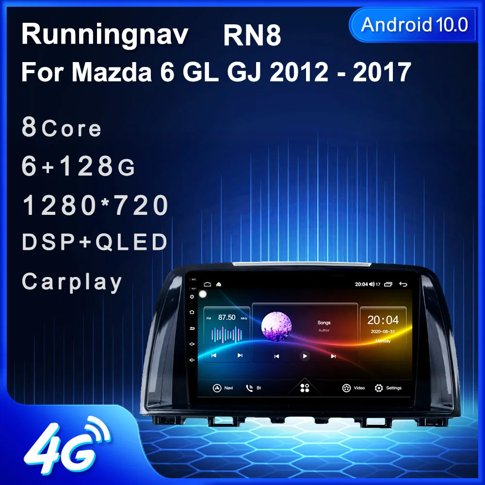 

9" 4G LTE Android 10.1 For Mazda 6 GL GJ 2012 2013 2016 2017 Multimedia Car DVD Player Navigation GPS Radio 2 Din No DVD