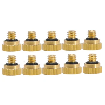 

10pcs 0.4mm Adjustable Misting Nozzle Gardening Water Cooling Thread Brass Low Pressure Water Mist Nozzle Spray Sprinkler
