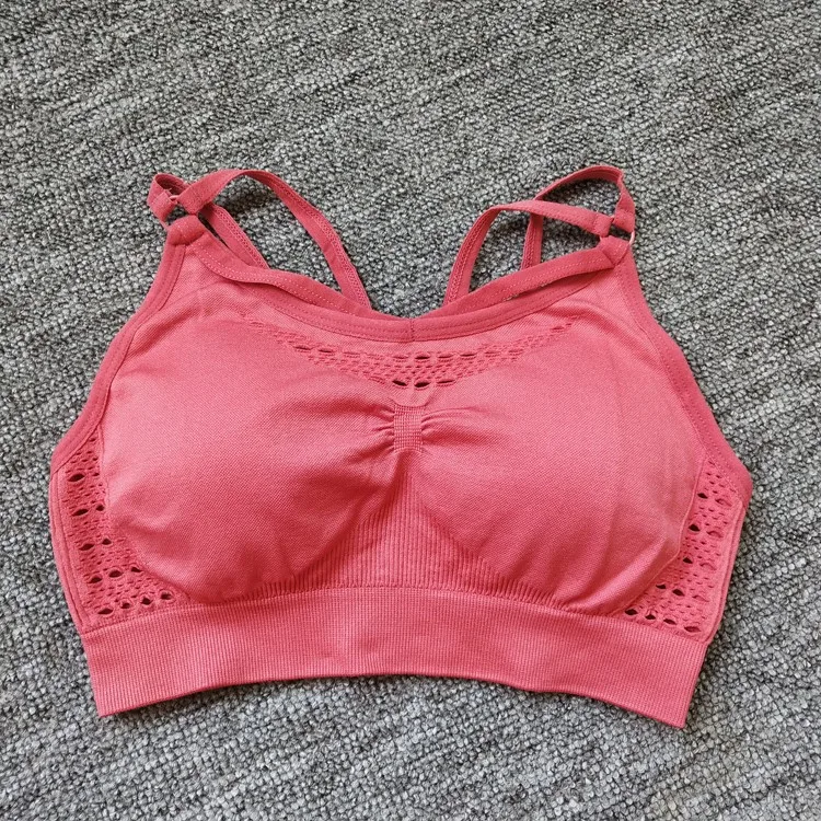YS04 red bra Energy бесшовный комплект из 2 предметов для йоги, спортивный бюстгальтер на бретельках, леггинсы, комплект для спортзала, одежда для тренировок, женский спортивный комплект, спортивная одежда - Цвет: YS04 red bra
