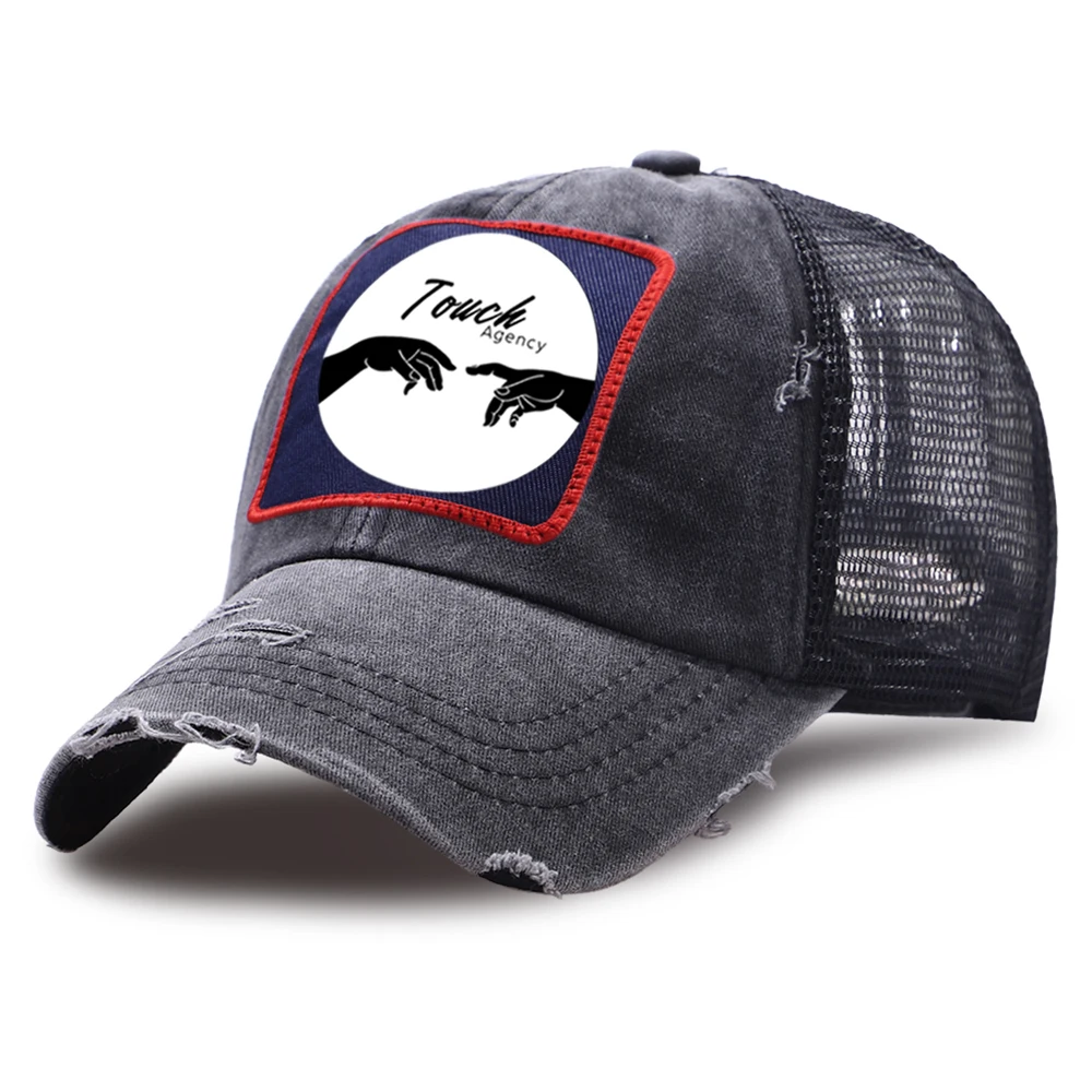 

Michelangelo Touch Agency Mesh Cap Summer Sunscreen Snapback Hat Adjustable Cotton Unisex Washed Hats Casual Outdoor Golf Cap