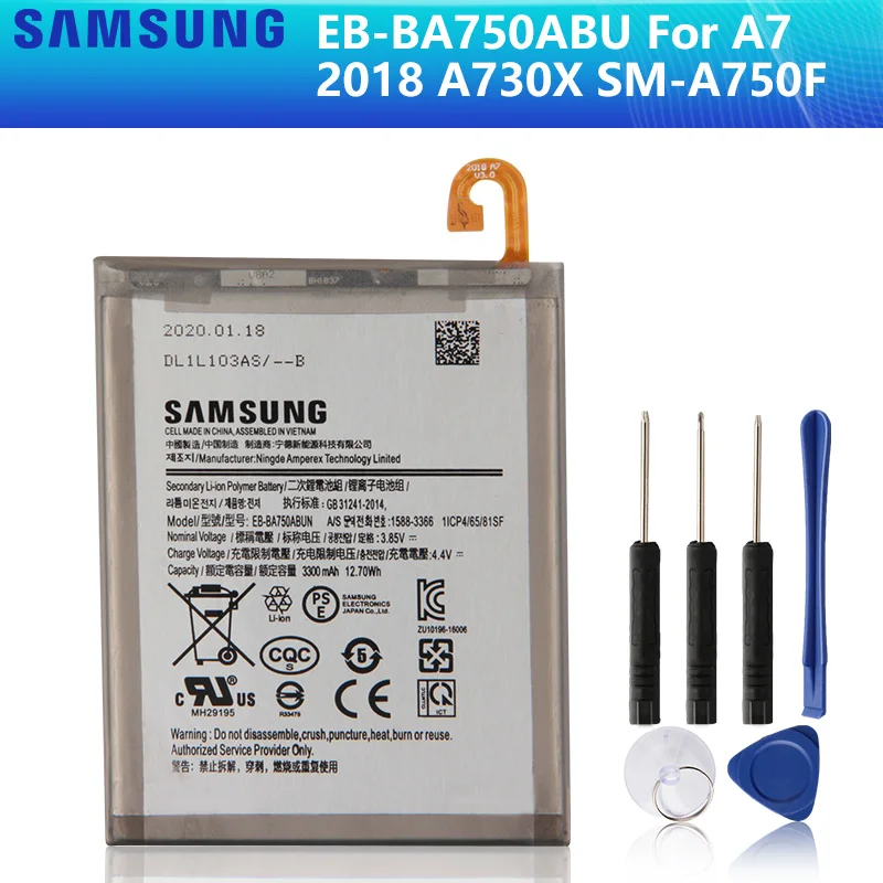 Оригинальная запасная аккумуляторная батарея для SAMSUNG Galaxy A7 2018 версия A730X A750F Φ A10