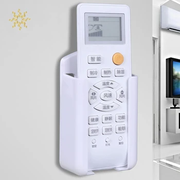

NEW Wall Mount Air Conditioner Remote Control Holder Case Storage Box White Plastic Hook Holder Strong Hanger Organizer K802