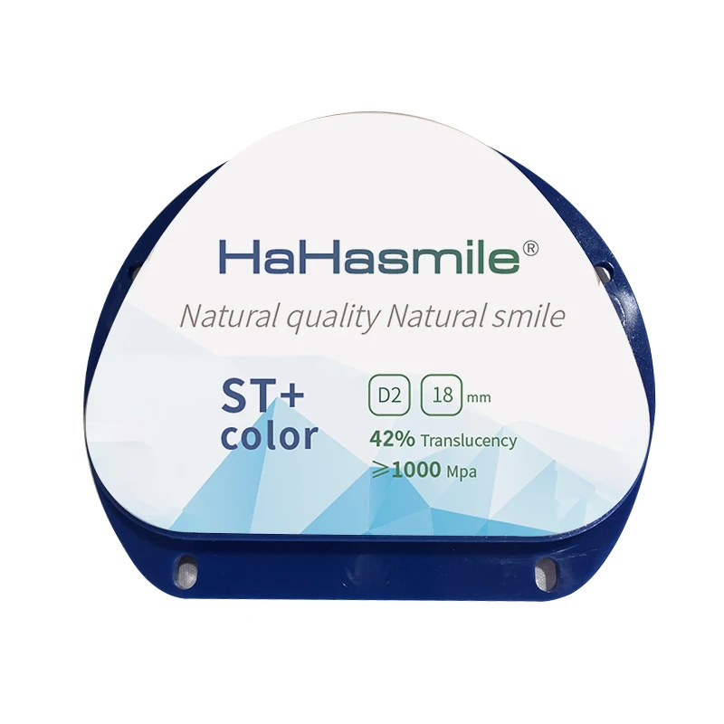 Hahasmile ST + цветной Цирконий CAD CAM стоматологический предварительно затененный AG D2