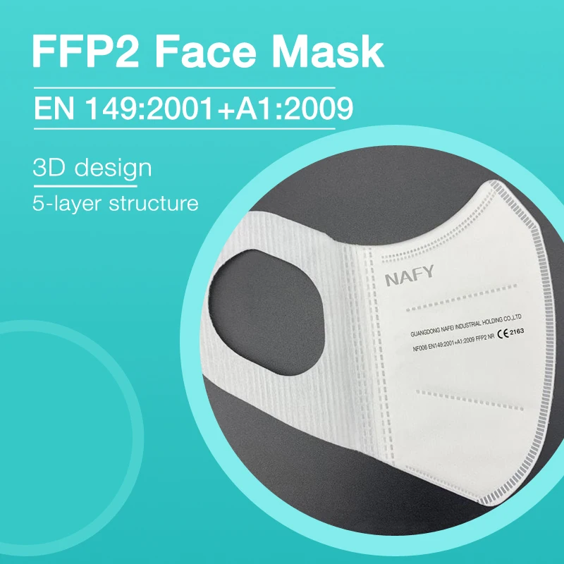 Mascarilla facial de 4 capas con filtro, de 4 capas FFP2-Mask cubrebocas, antipolvo y antiniebla, modelo CE2163 FFP2