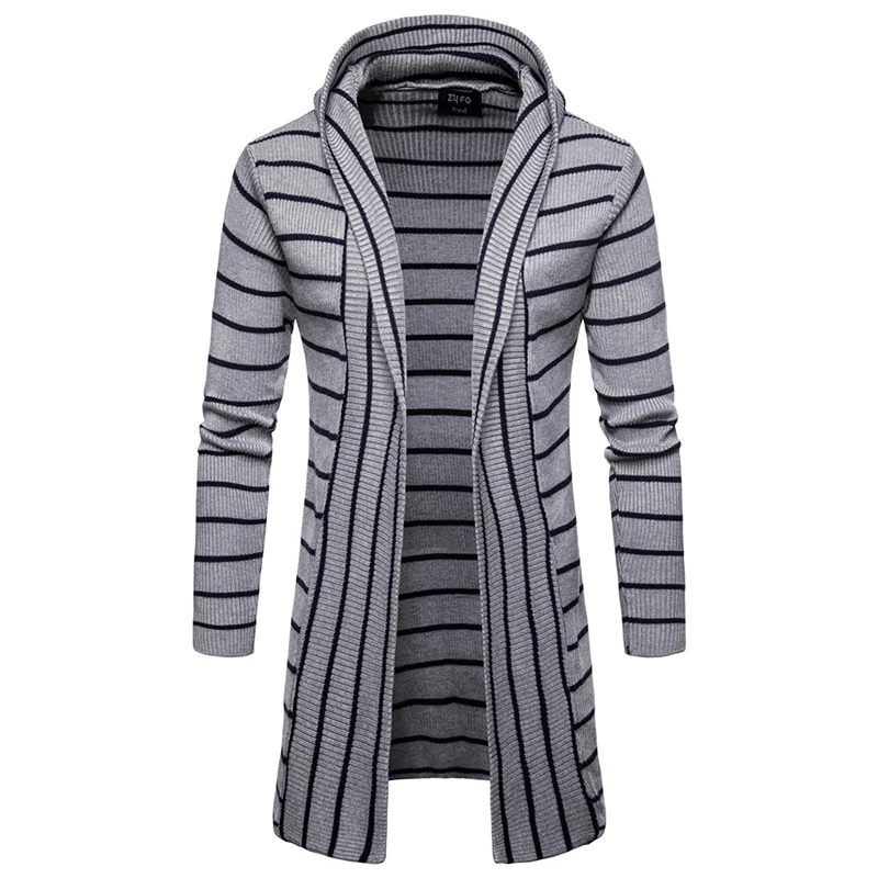 2019 Winter Men Casual Sweater coat mens keep warm Thick coat slim Cardigan Men Hooded Neck Jacket Knitted Brand Male Sweaters