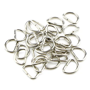 

10Pcs/lot Trigger Lobster Clasps Clips 14mm Matal D Ring Snap Hook DIY Bag Parts Accessories D Jump Ring