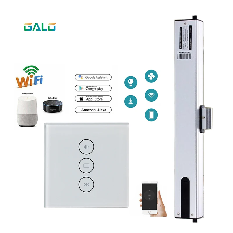 

Chain electric window opener 2/4 wires motor with Tuya WiFi Curtain Blinds Switch & remote control kit Optional