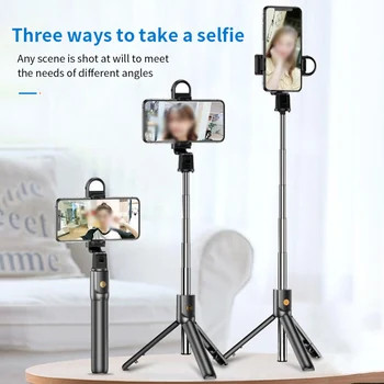 

Bluetooth 4.0 Selfie Tripod Telescopic Foldable Selfie Rotary Remote Controlling Phone Holder 360 Degree Rotary Phone Claw