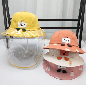 

Anti-spitting Protective Hat Kids Boys Girls Dustproof Cover Fisherman Cap Hat Eye Windproof Hat Anti-saliva Cover Hats Cap