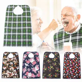 

45x75cm High Quality PVC Waterproof Detachable Adult Bib Adult Mealtime Cloth Protector Disability Aid Apron