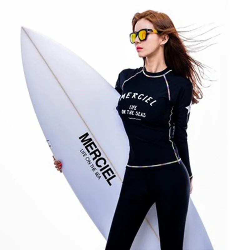 South Korea Women's Split Type Diving Suit Long Sleeve Sun-resistant Bathing Suit Quick-Drying Women's Snorkeling Suit Diving Su