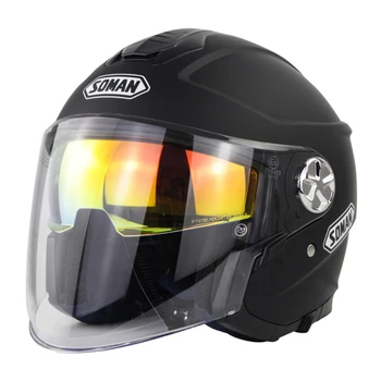 

Fashion Motorcycle scooter Helmet 3/4 Open Face Halmet with Double lens, Motoc