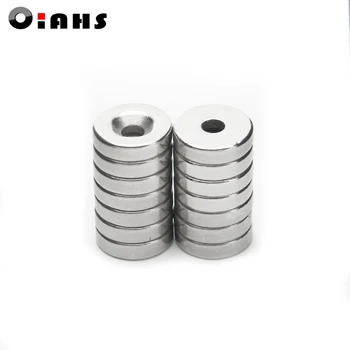 

10pcs 15 x 5 mm Hole: 4.2mm super Strong Round Neodymium Countersunk Ring Magnets Rare Earth N50 Free Shipping
