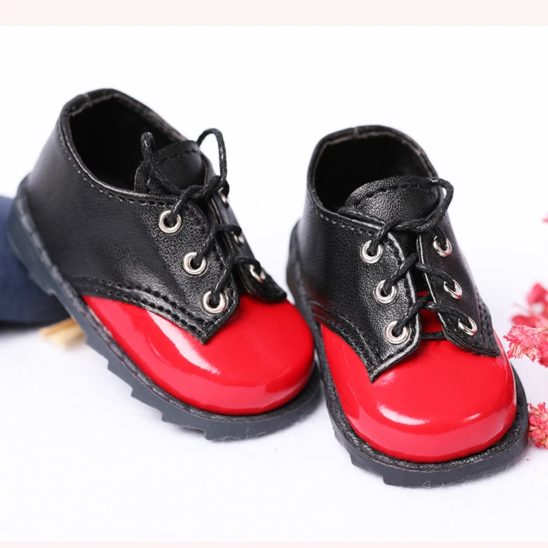 Новый BJD Кукла SD 1/4 обувь красного и черного цвета на плоской подошве тонкие туфли
