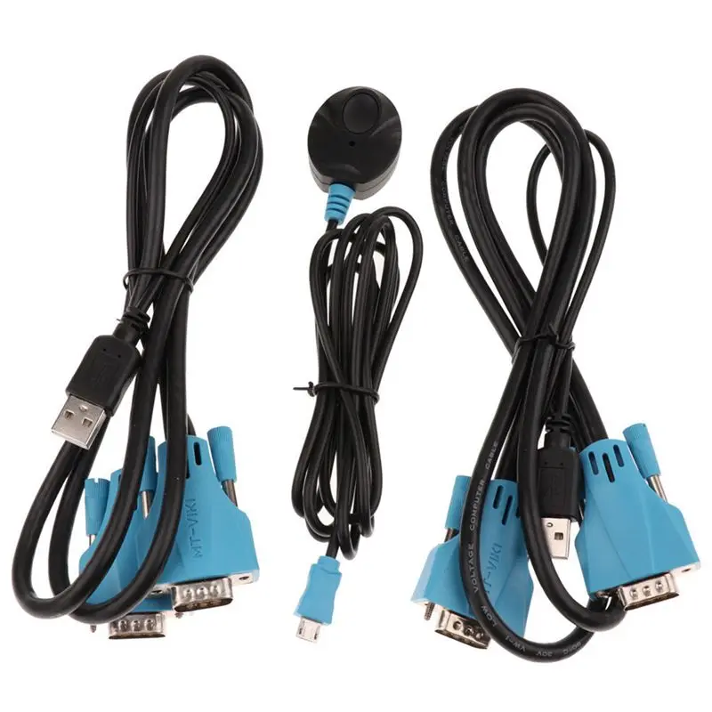 2 в 1 4 порта Usb 0 Kvm коммутатор с кабелем для двойного монитора клавиатура мышь 1920x1440