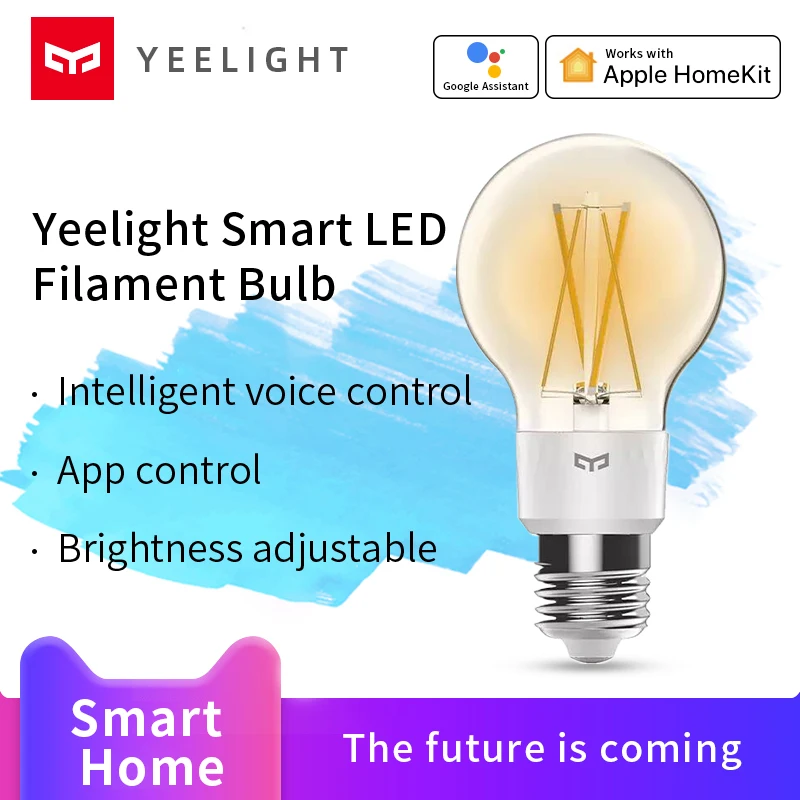 Умная Светодиодная лампа накаливания Yee ночник для умного дома работает с Apple Homekit