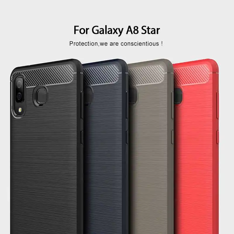 Mokoemi Shock Proof Soft Silicone 6.3&quotFor Samsung Galaxy A8 Star Case For Cell Phone Cover |