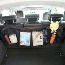 Bagażnik samochodowy organizer na tylne siedzenie torba SUV netto z siatki do przechowywania układanie Tidying Floding kieszenie śmieci torby samochodowe w akcesoria samochodowe