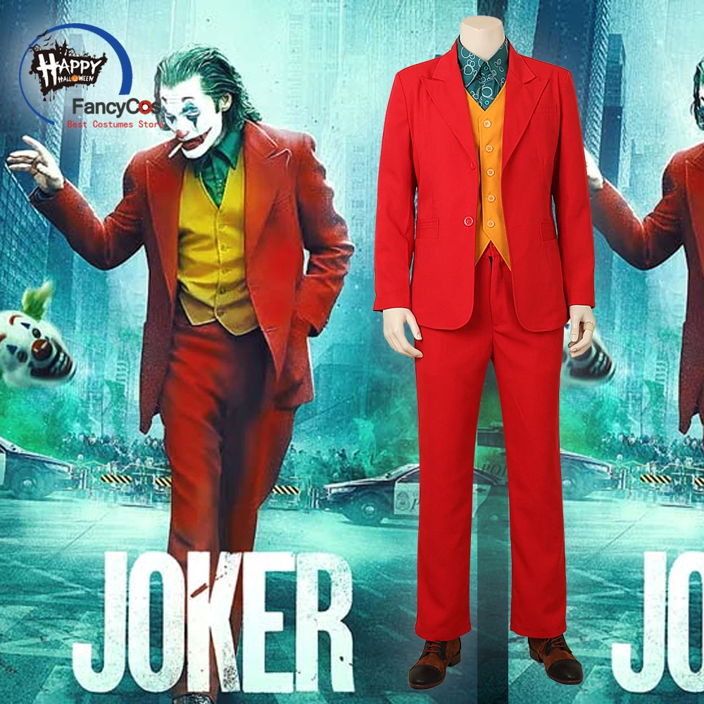 Movie Joker Joaquin Phoenix Cosplay Costume Outfit Joker Costume For