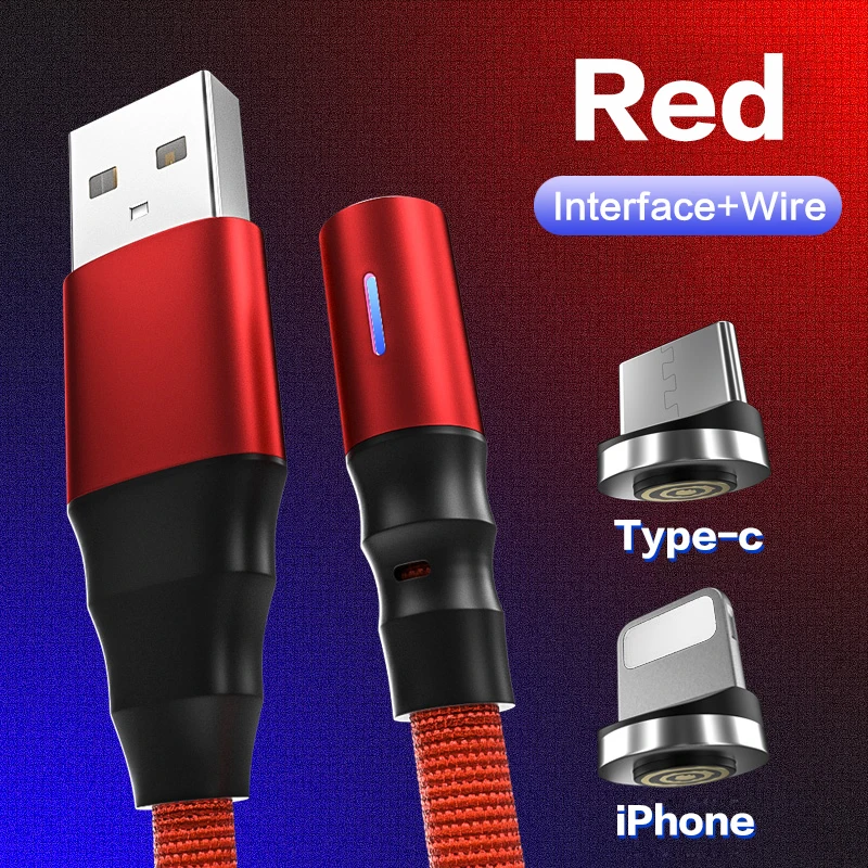 Магнитный зарядный кабель 3A, быстрая зарядка, Micro USB кабель, usb type C для samsung, huawei, Xiaomi, Honor, iPhone, магнитный шнур для зарядки - Цвет: For iPhone Type C