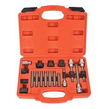 

18pcs Alternator Repair Tool of Alternator Freewheel Pulley Puller Removal Socket Tool Kit