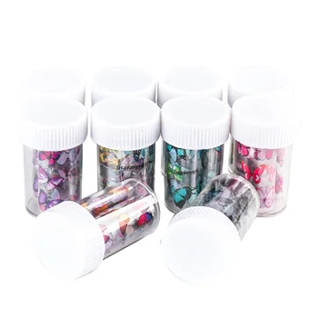 

10pcs Butterfly Nail Art Sticker Starry Transfer Lace Paper Stickers for Girl