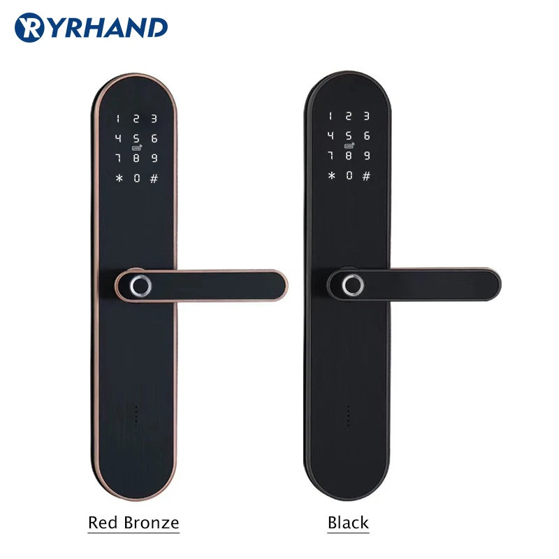 smart phone ttlock app control bluetooth fingerprint password door lock for home airbnb office school hotel