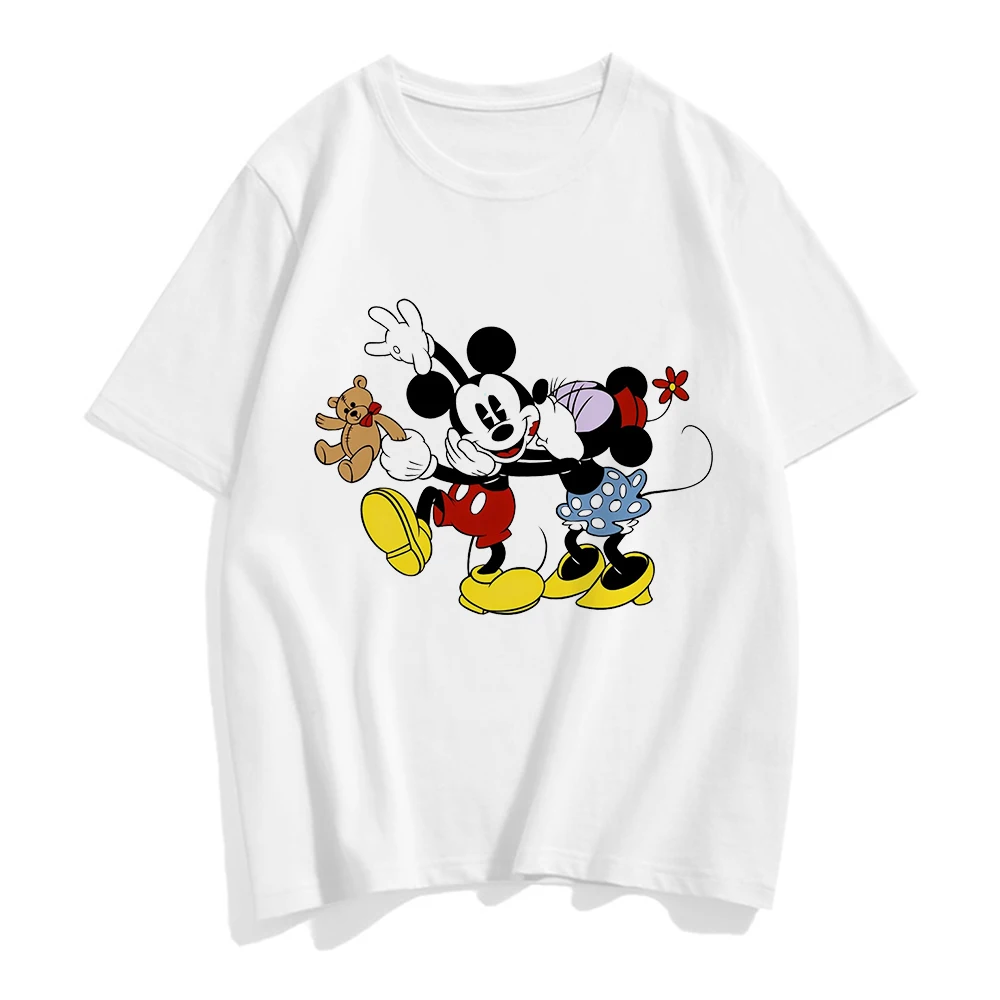 New Minnie Mouse T Shirt Women Kawaii Top Cartoon Graphic Tees Funny Harajuku Disney T-shirt Unisex Fashion Tshirt Female cheap graphic tees Tees