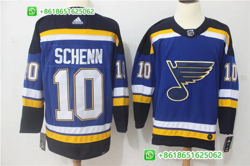 Для Мужчин's Louis Blues Тарасенко Jaden Шварц Alex Петранджело Brayden Schenn Александр Стин для хоккея - Цвет: Синий
