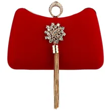 Винтажная Роскошная вечерняя сумочка из вельвета с кисточками дизайнерская сумка клатч с расшитая камнями Подушка Форма сумки Дамская сумка на плечо