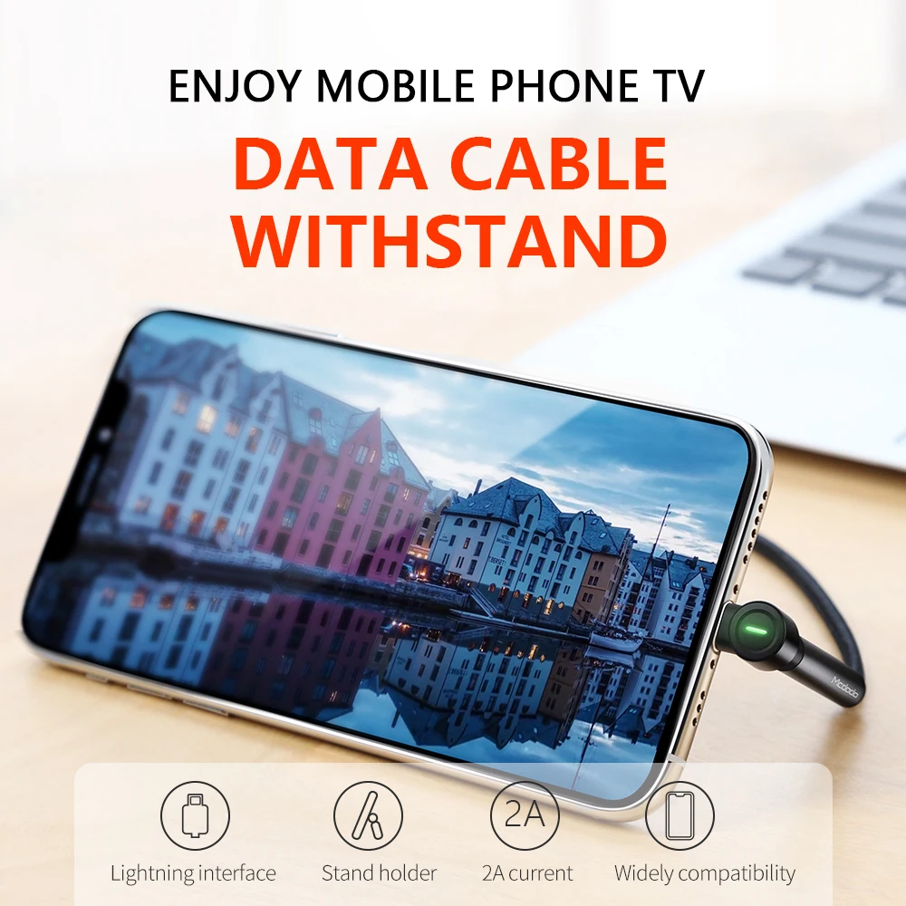 Mcdodo USB кабель для быстрой зарядки 2A для IPhone XS Max XR X 8 7 6s Plus IPad Mini IOS 12 провод подставка держатель для телефона зарядное устройство Шнур для передачи данных