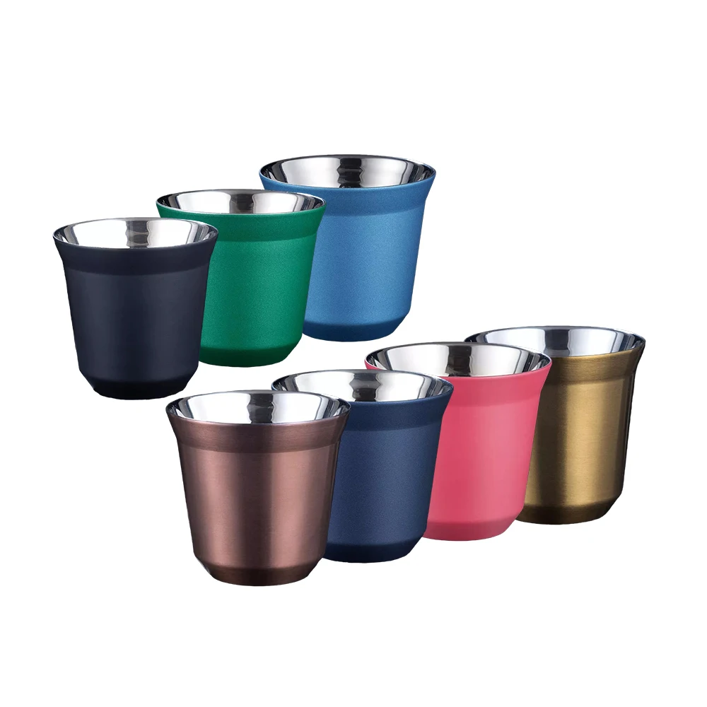 80ml Double Wall Stainless Steel Espresso Cup Insulation Nespresso Pixie Coffee Capsule Shape Cute Thermo Cup Coffee Mugs|Mugs| - AliExpress