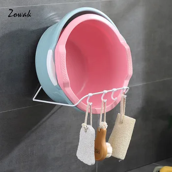 

Storage Rack Wash Basin Hook Organizer Shelf Holder Space Saving Wall Mounted Washbasin Stand Kitchen Lid Rack Pan Pot Cover