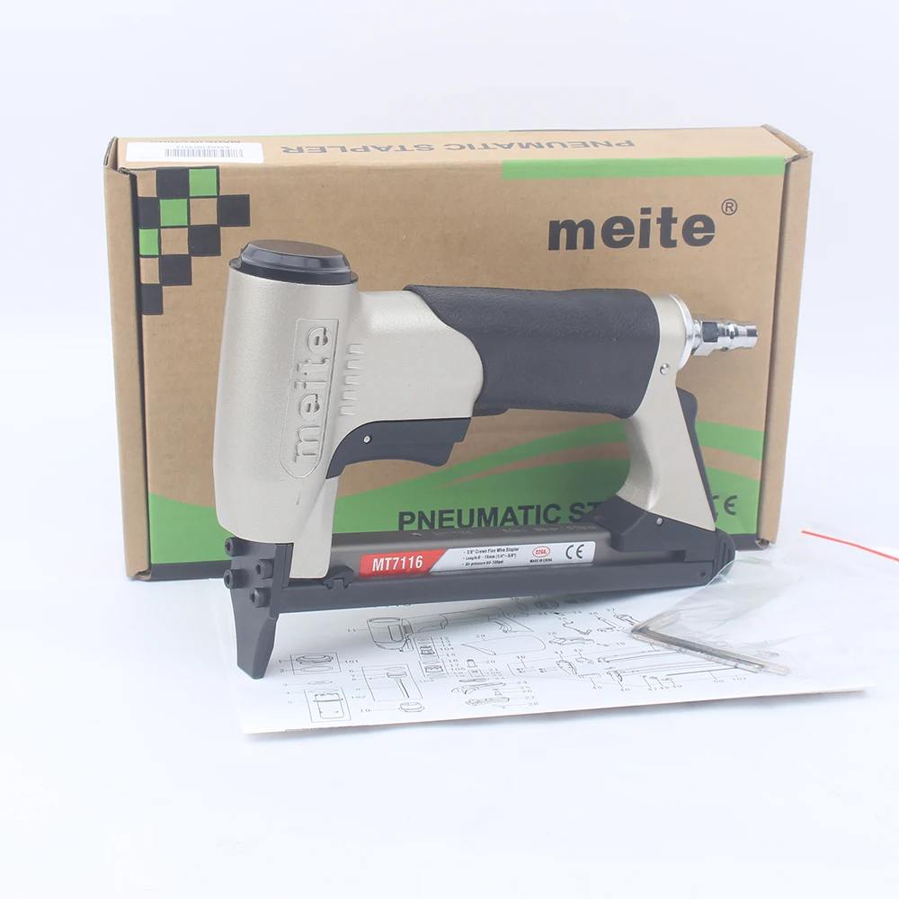 meite MT7116 22ga. Stapler Pneumatic Staplers 3/8" Crown  Fine Wire Stapler 2