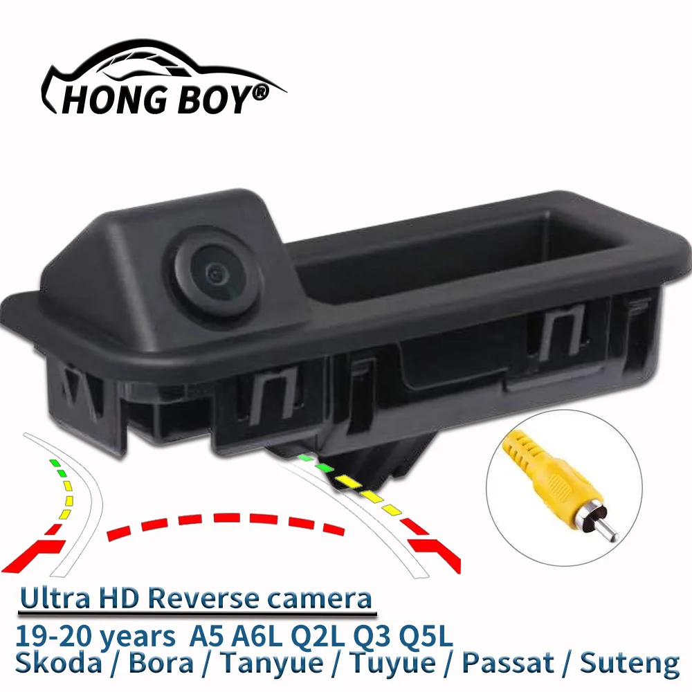 

Free shipping, HD CCD car trunk reversing camera with dynamic trajectory, 17-18q2 Q2L Q5L A5 18 Cayenne 19 Polaris Passat