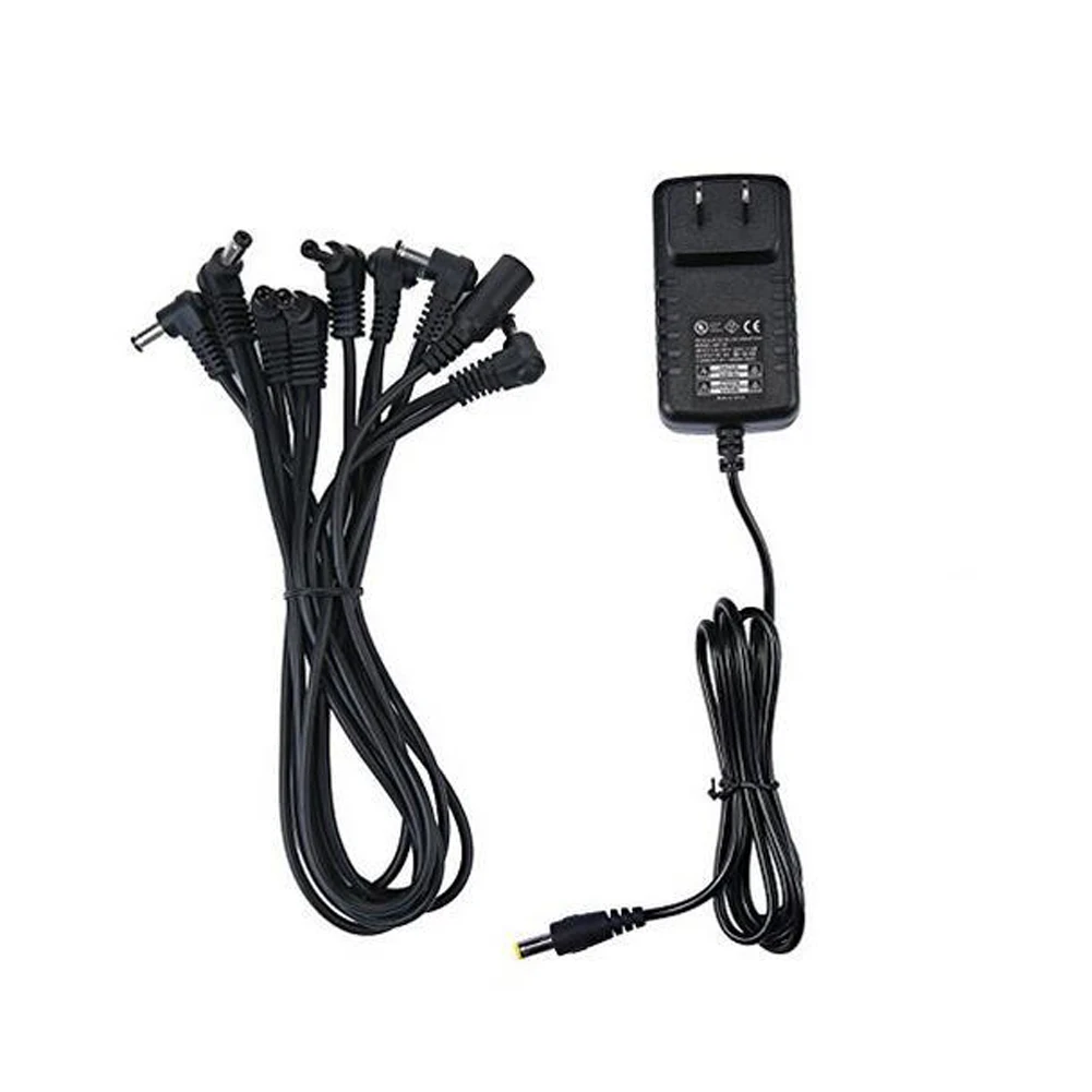  Chain Splitter Guitar Effect Parts With 8 Way Cable Portable Plug Pedal Power Adapter Keyboard Mult