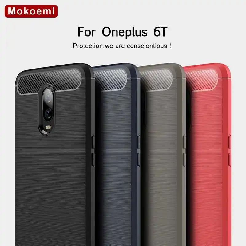 

Mokoemi Fashion Shock Proof Soft Silicone 6.01"For Oneplus 6T Case For Oneplus 6T Cell Phone Case Cover