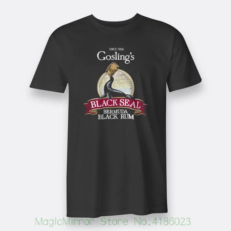Goslings Black Seal Bermuda Rum Мужская черная футболка Размер S-3XL унисекс больше размеров и