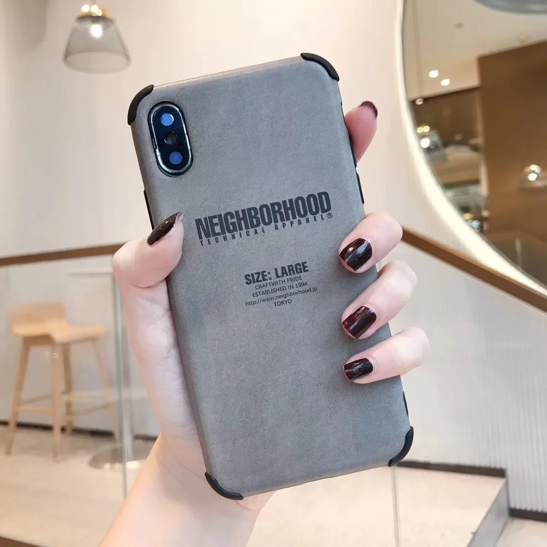 

fashion Japan Street trend Neighborhood Phone Case For iPhone 11 Pro X XS Max Xr 7 8 6 S Plus Luxury Sports Simple Cover Coque
