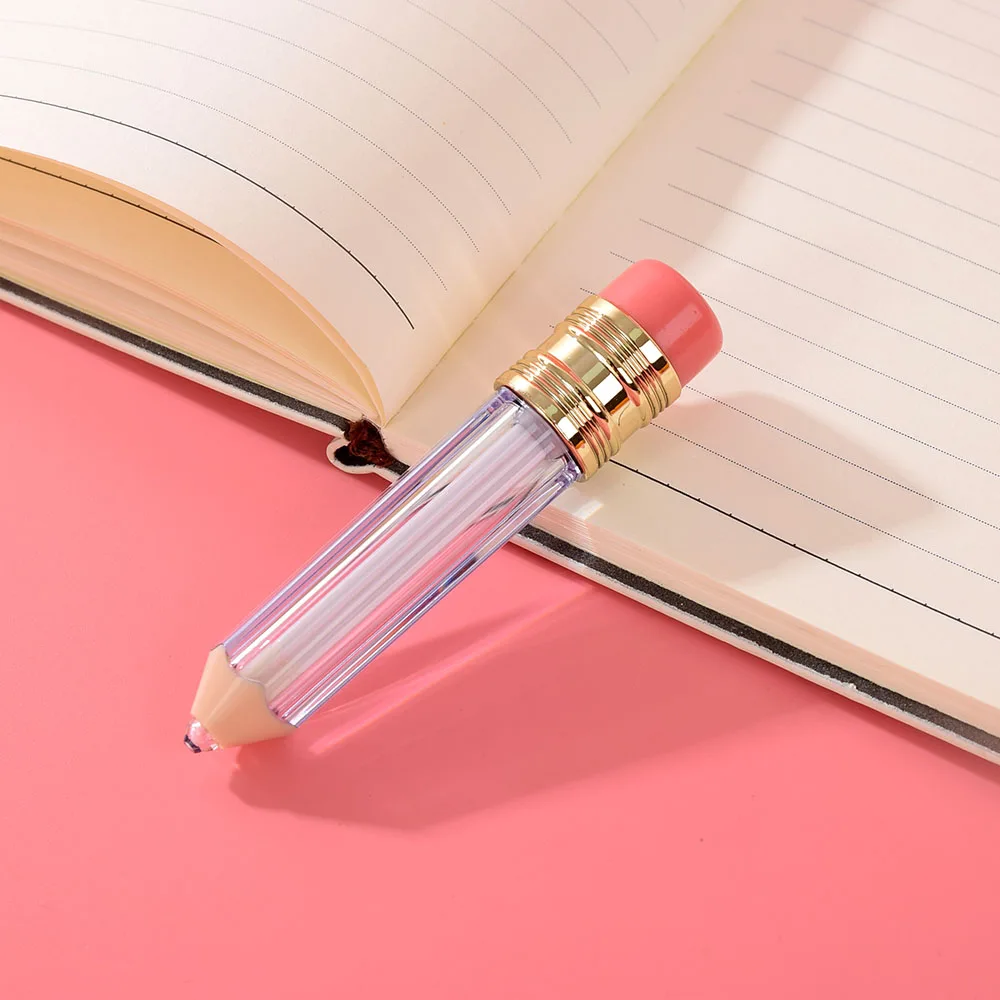 Empty Lip Gloss Tubes Lip Balm Tubes Pencil Shape Lipstick Refillable Bottles Vials Mini Sample Cosmetic DIY 1/5pcs refillable bottles plastic storage tubes