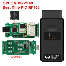 Opcom v5 op com com pic18f458 obd2 can bus OP-COM v5 v1.99 melhor ferramenta de diagnóstico do varredor