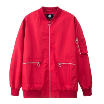 

Spring Jacket Red Men's Fashion Handsome Loose Baseball Men's Hoodies Plus Size Vintage Long Sleeves Jackets Modern GG50jk