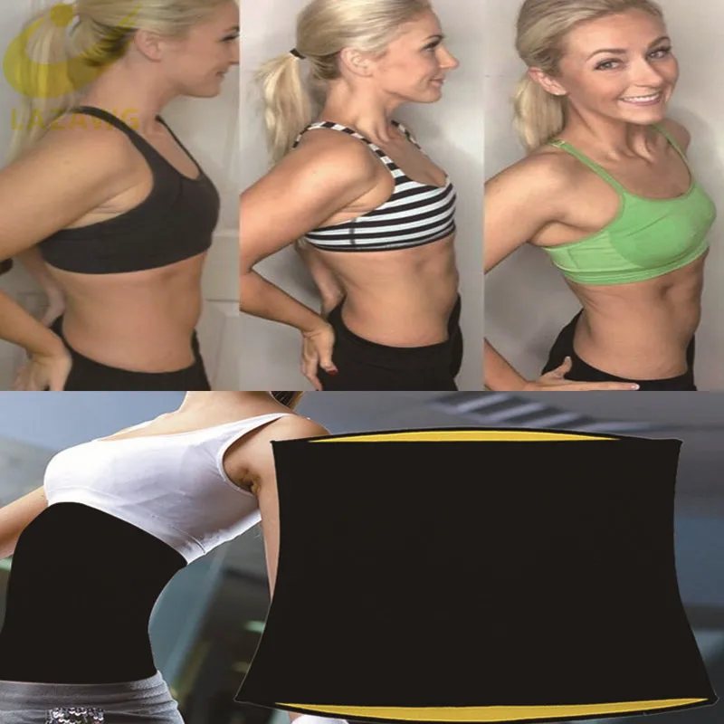 LAZAWG Women Waist Cincher Hot Sweat Belt Neoprene Waist Cincher Gym Workout Sauna Sweat Girdle Tummy Control Fat Burn Corset