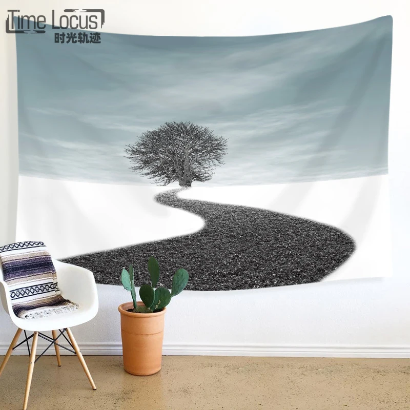 

Nordic Style Tapestry Plant Wall Hanging Cover Home Decor Beach Mat Printing Furnishing Polyester Home Bedroom Art Carpet