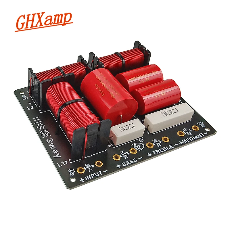 Placa de Áudio de Vias 260w Pinça e Filtro de Alto-falante Profissional Divisor de Frequência de Baixo 900hz 5000hz
