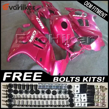 

Custom motorcycle fairing for CBR600F3 1997-1998 ABS plastic motorcycle panels pink+gifts