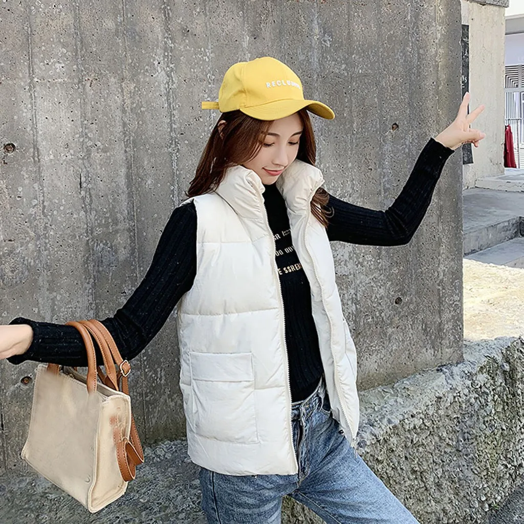 MiMi Store, плюс размер, женский жилет, зимняя куртка, пальто с карманами, теплый, Повседневный, хлопковый, мягкий, жилет, женский, тонкий, без рукавов, жилет, S-XL