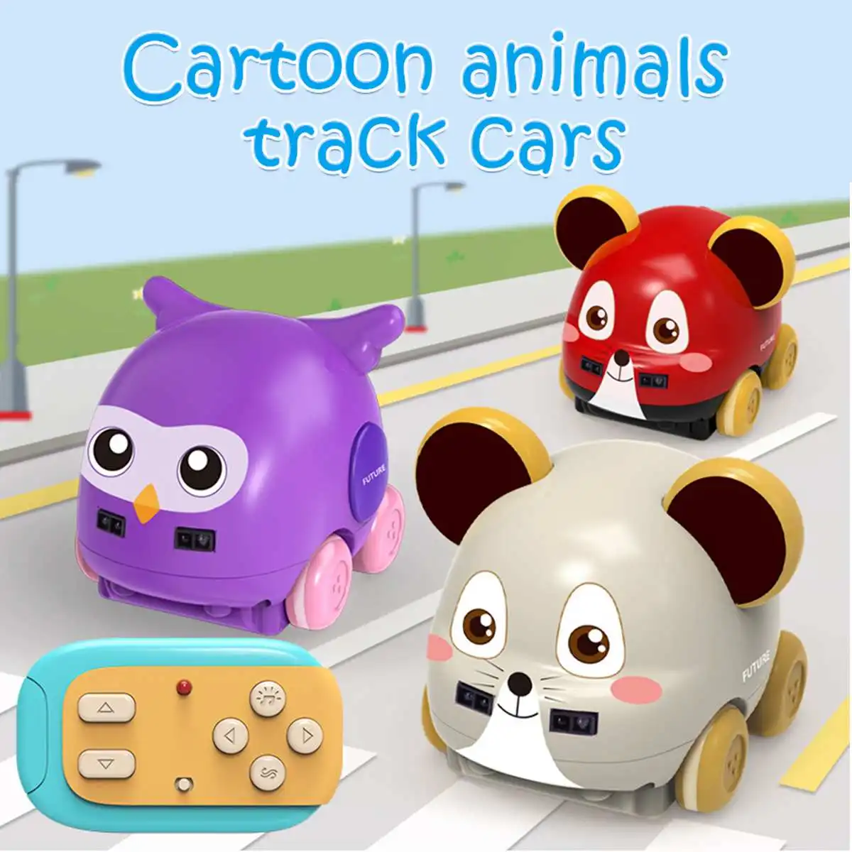 Robô dos Desenhos Animais sem Fio Luz do Animal de Estimação Animados Brinquedos Recarregável Controle Remoto Eletrônico Carro Inteligente Robô Crianças rc